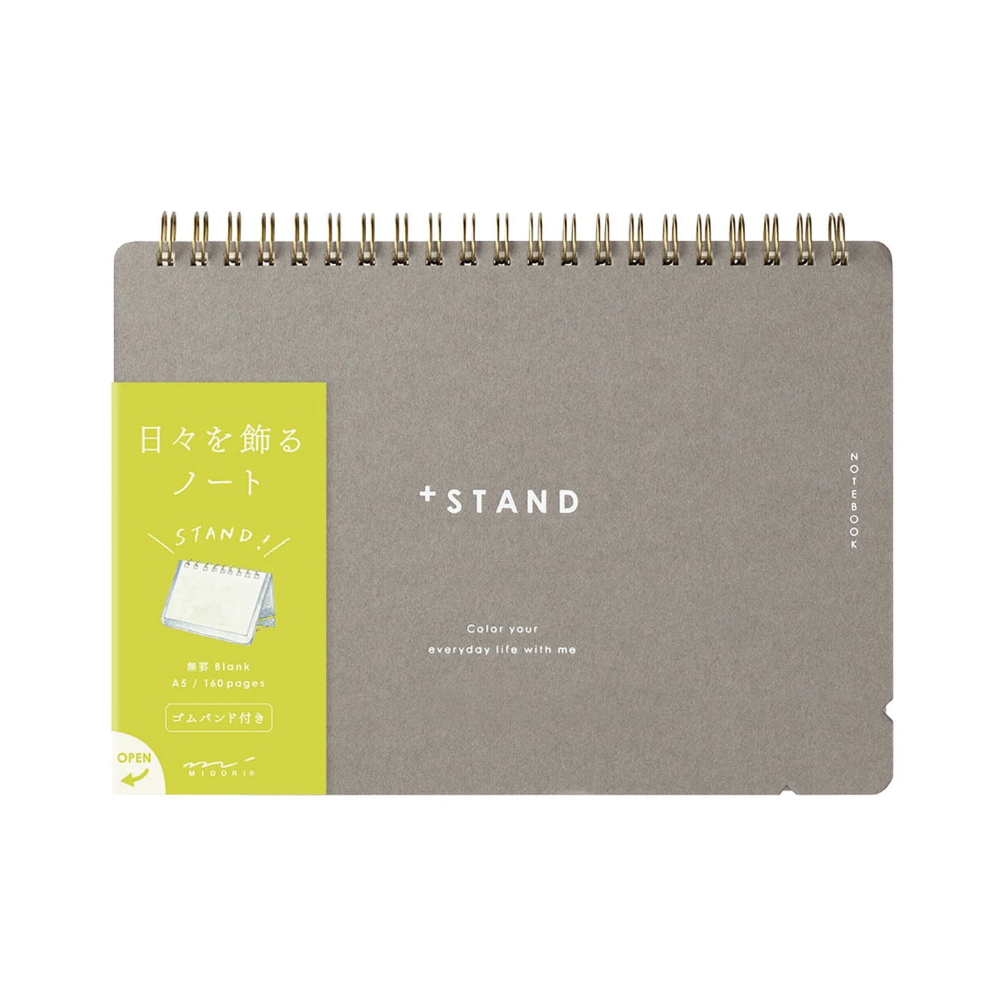 Midori Plus Stand Notebook, A5