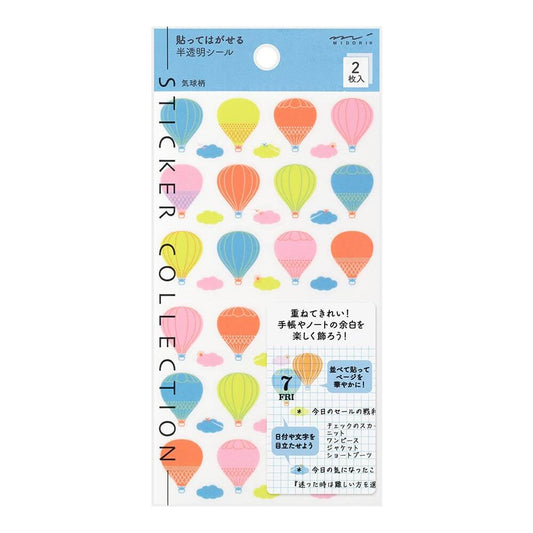 Midori Sticker Schedule, Hot Air Balloon