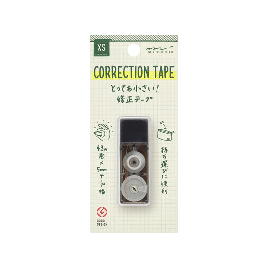 Midori XS Correction Tape, Black