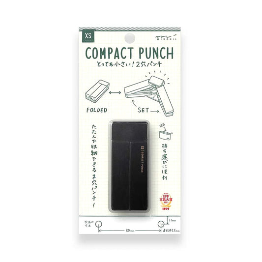 Midori XS Stationery Compact Punch, Black