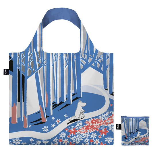 LOQI Moomin Recycled Bag, Blue Forest