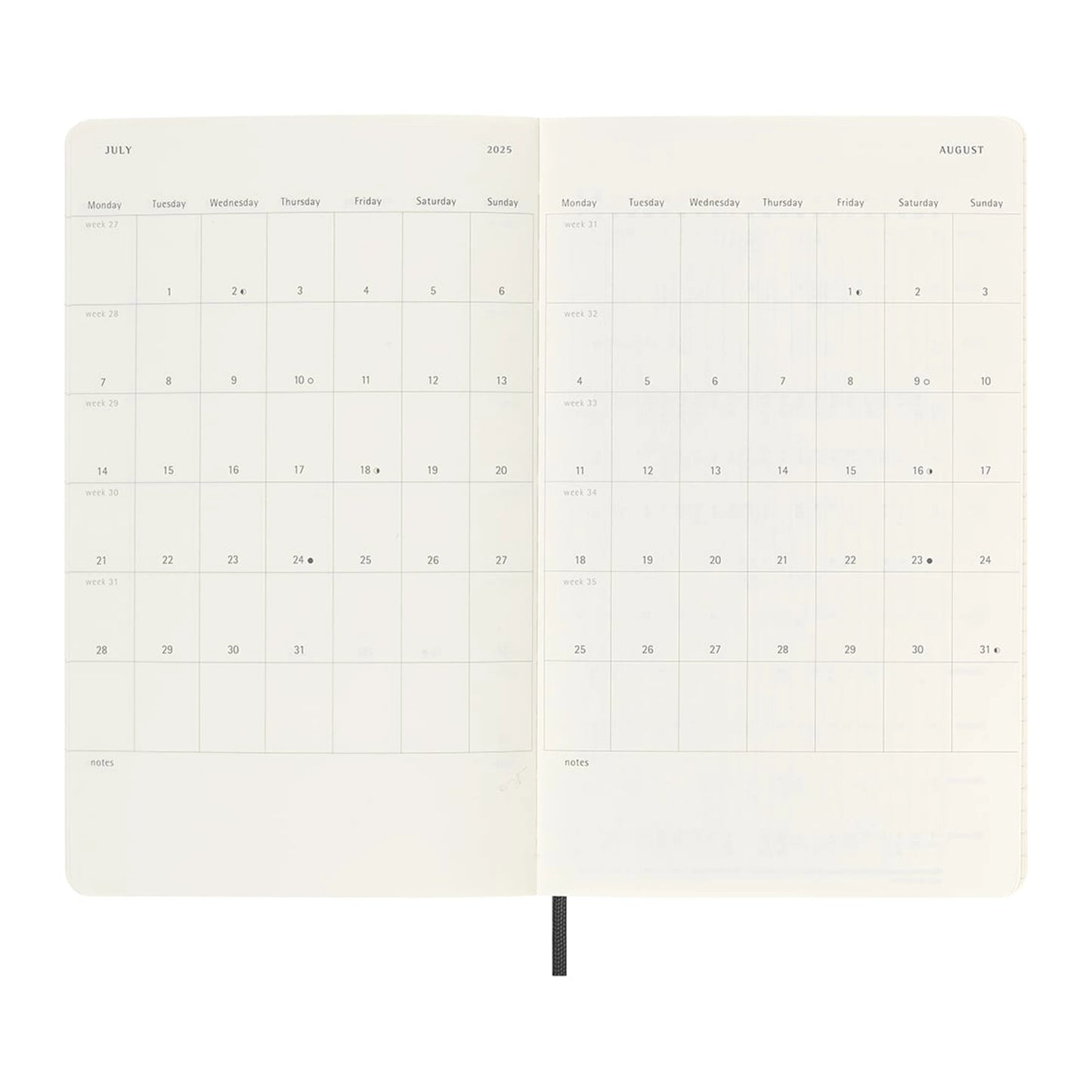 Moleskine Weekly Planner 2025, A5 (Softcover)