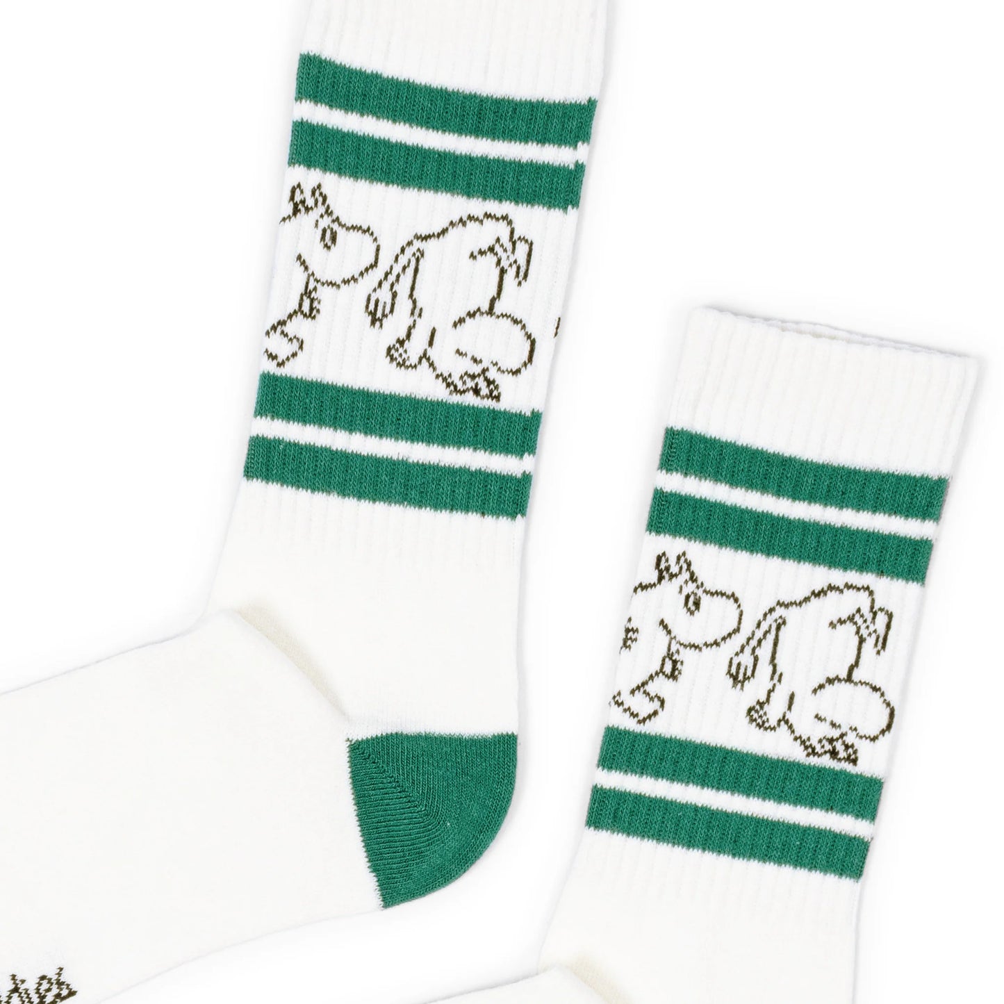 Nordicbuddies Moomintroll  Men's Retro Socks, White