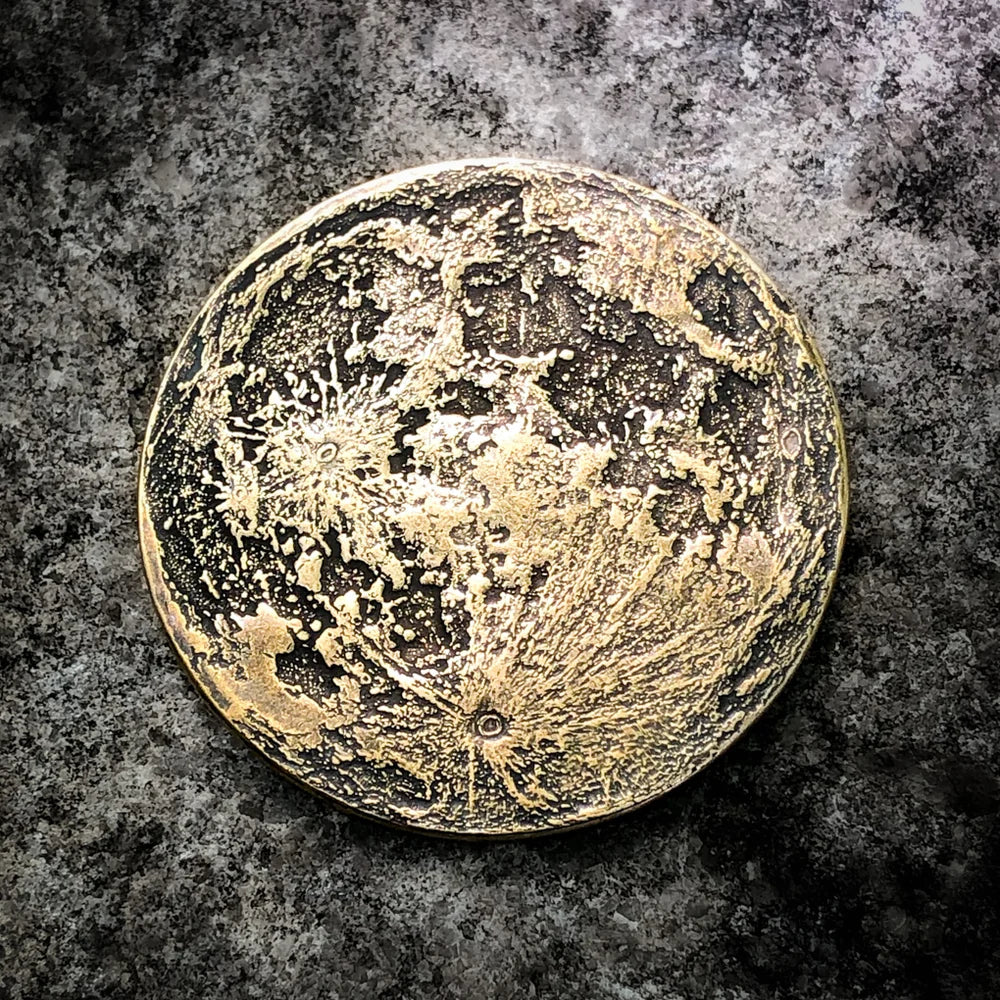 Shire Post Mint Brass Super Harvest Moon Coin, Large 1.5 in