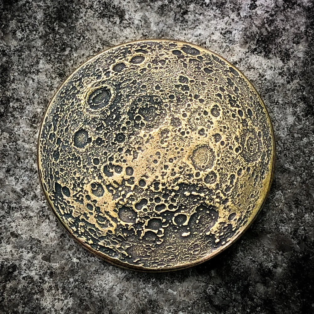 Shire Post Mint Brass Super Harvest Moon Coin, Large 1.5 in