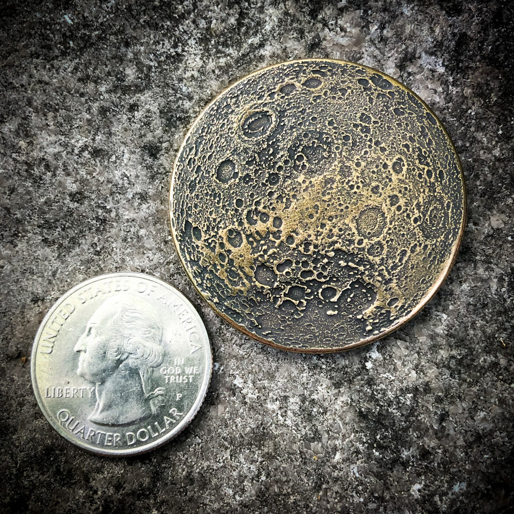 Shire Post Mint Brass Super Harvest Moon Coin, Large 1.5 in