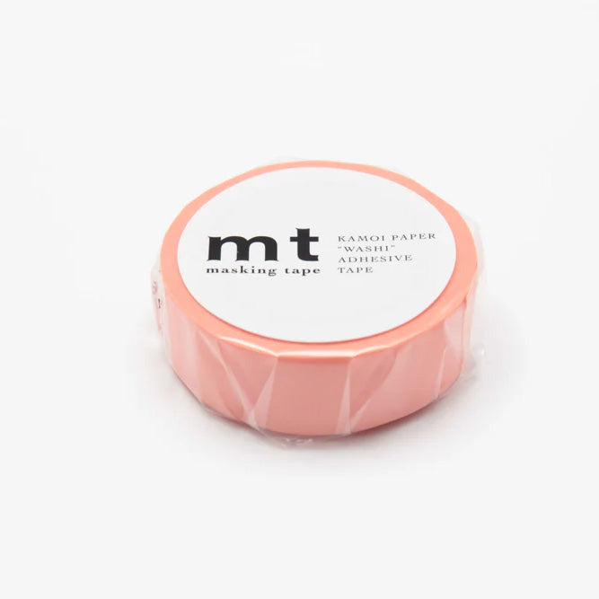 Mt masking tape Mt Basic 15mm Washi Tape, Salmon Pink