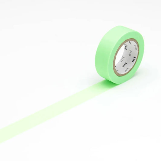 Mt masking tape Mt Basic Shocking 15mm Washi Tape, Green