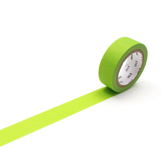Mt masking tape Mt Basic Matte 15mm Washi Tape, Yellowgreen