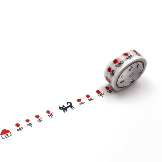 Mt masking tape Mt x Makoto Matsubayashi 15mm Washi Tape, Black Cat