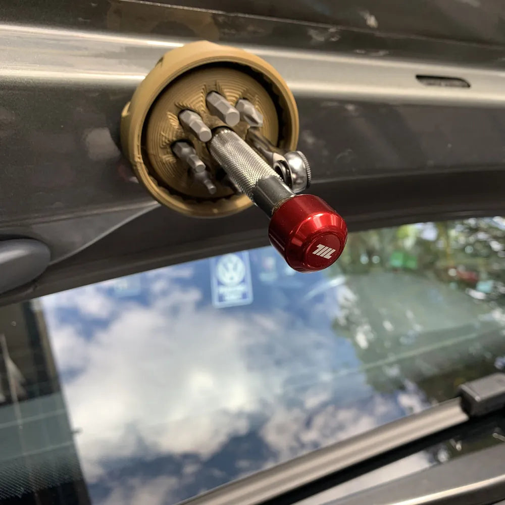 711L Lollipop Bit Driver, Stainless Steel / Red