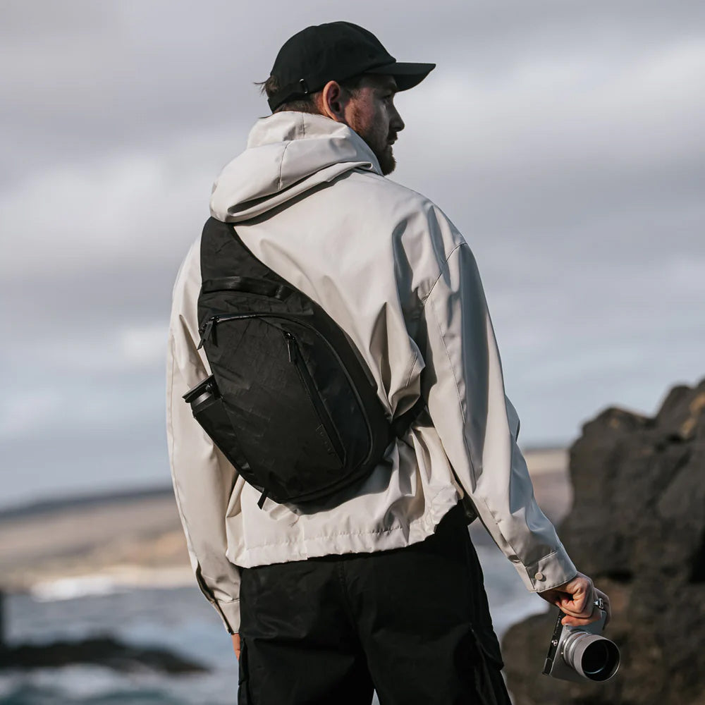 ALPAKA Metro Crossbody Black Ultradyne 100D, Left Shoulder