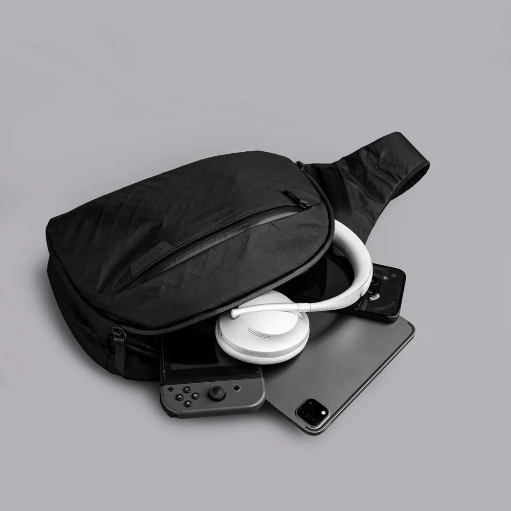 ALPAKA Metro Crossbody Black Ultradyne 100D, Left Shoulder