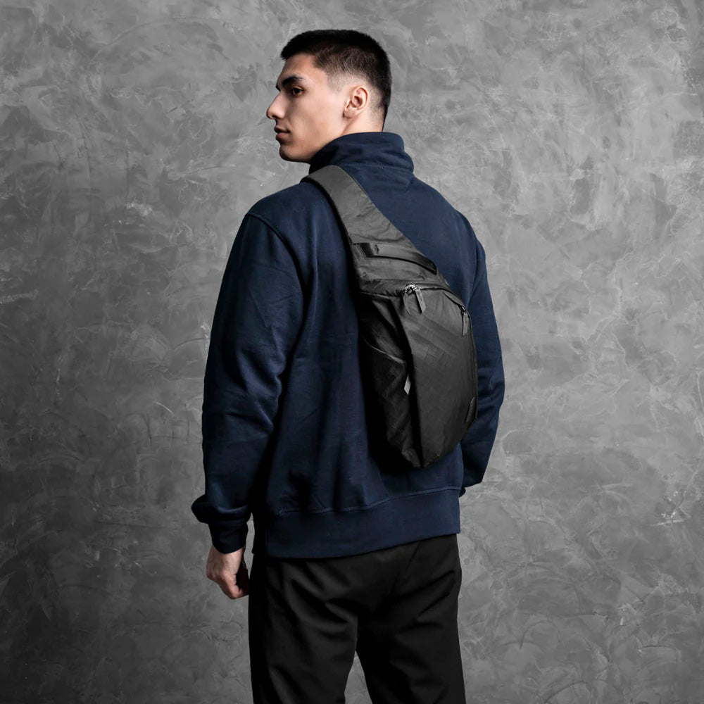 ALPAKA Metro Crossbody Black Ultradyne 100D, Left Shoulder