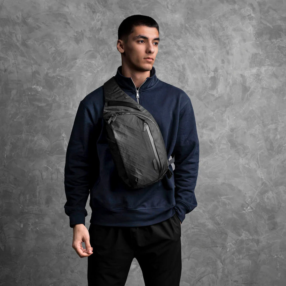 ALPAKA Metro Crossbody Black Ultradyne 100D, Left Shoulder