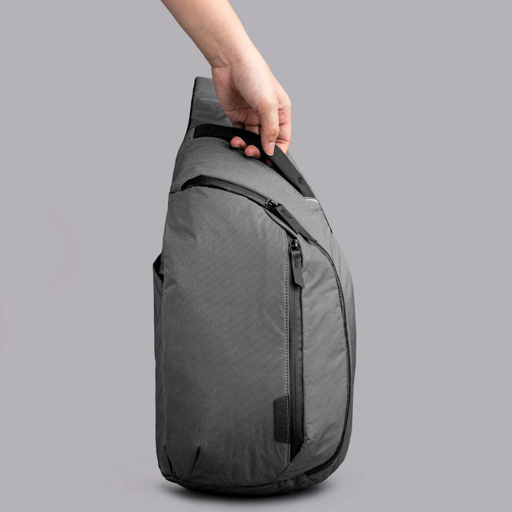 ALPAKA Metro Crossbody Grey Ultradyne 100D, Left Shoulder