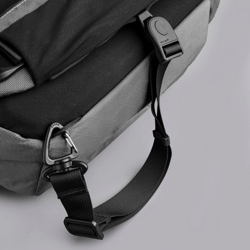 ALPAKA Metro Crossbody Grey Ultradyne 100D, Left Shoulder