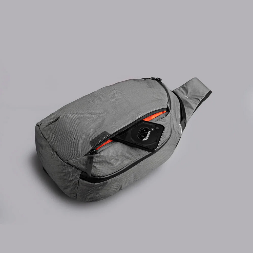 ALPAKA Metro Crossbody Grey Ultradyne 100D, Left Shoulder