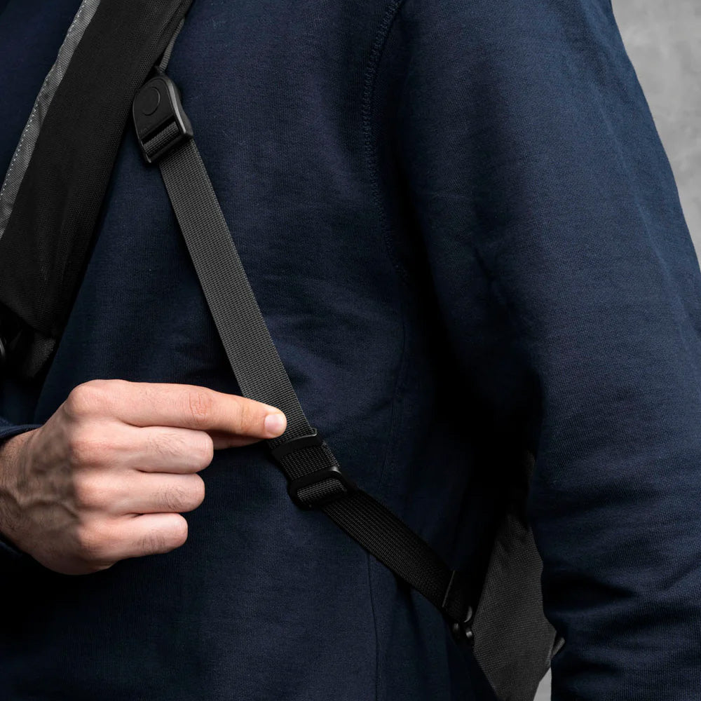 ALPAKA Metro Crossbody Grey Ultradyne 100D, Left Shoulder