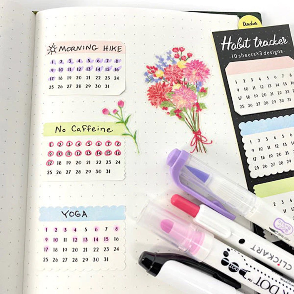 Midori Sticky Notes Habit Tracker Colorful