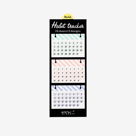 Midori Sticky Notes Habit Tracker Striped