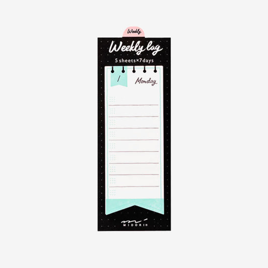 Midori Sticky Notes Journal Weekly Striped