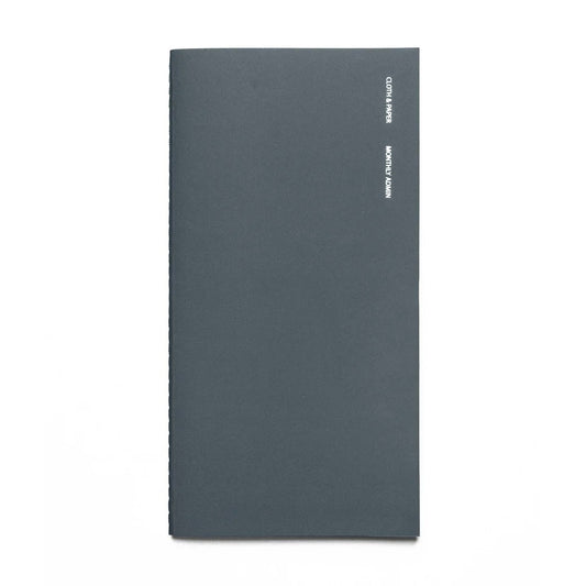 Cloth & Paper Travel Notebook A5 Slim, Monthly Admin Lagoon
