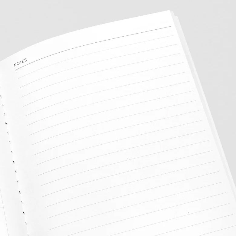 Cloth & Paper Travel Notebook A5 Slim, Monthly Admin Lagoon