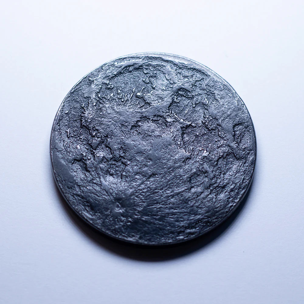 Shire Post Mint Iron Super New Moon Coin, Large 1.5 in / 38 mm