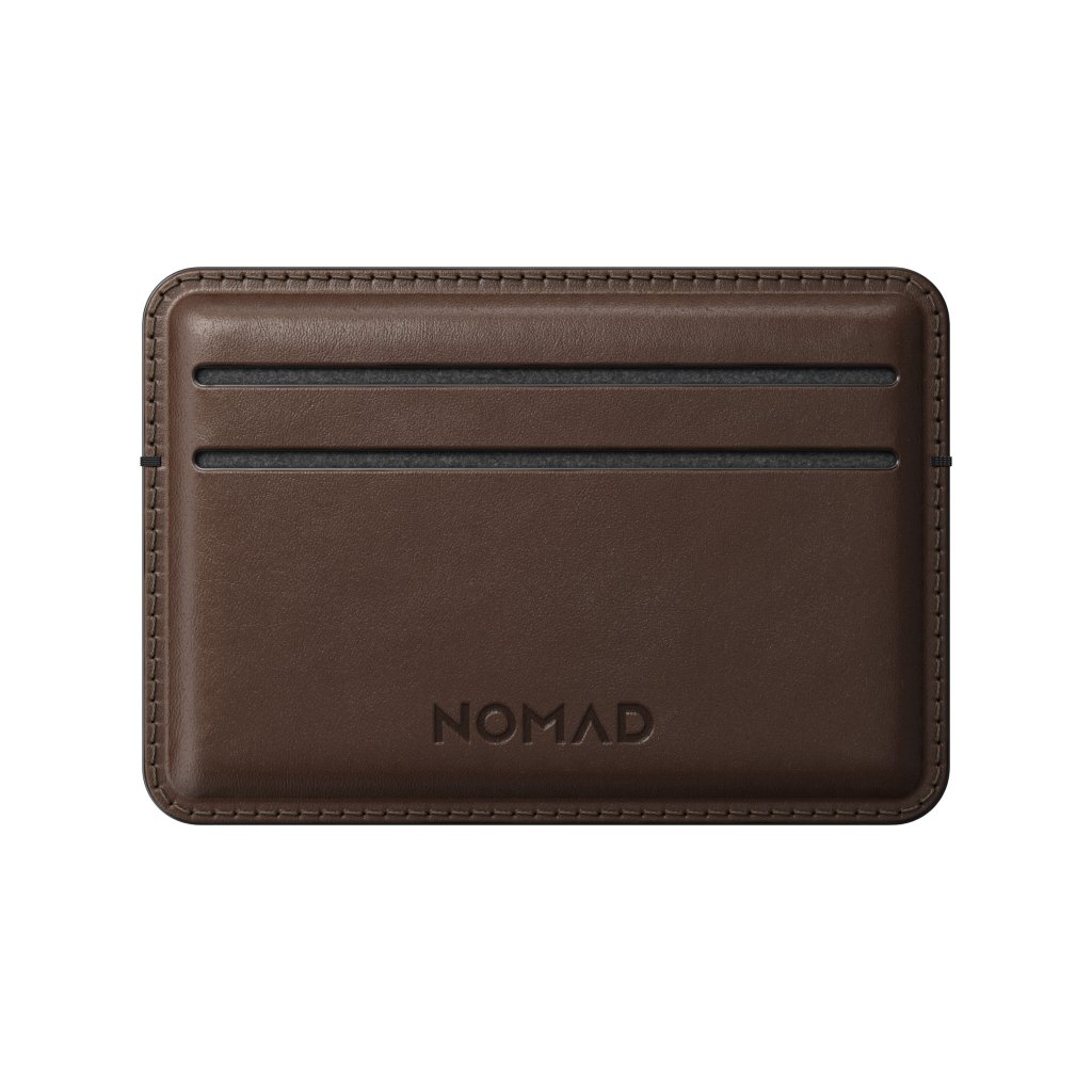 Nomad Card Wallet Horween Leather, Rustic Brown