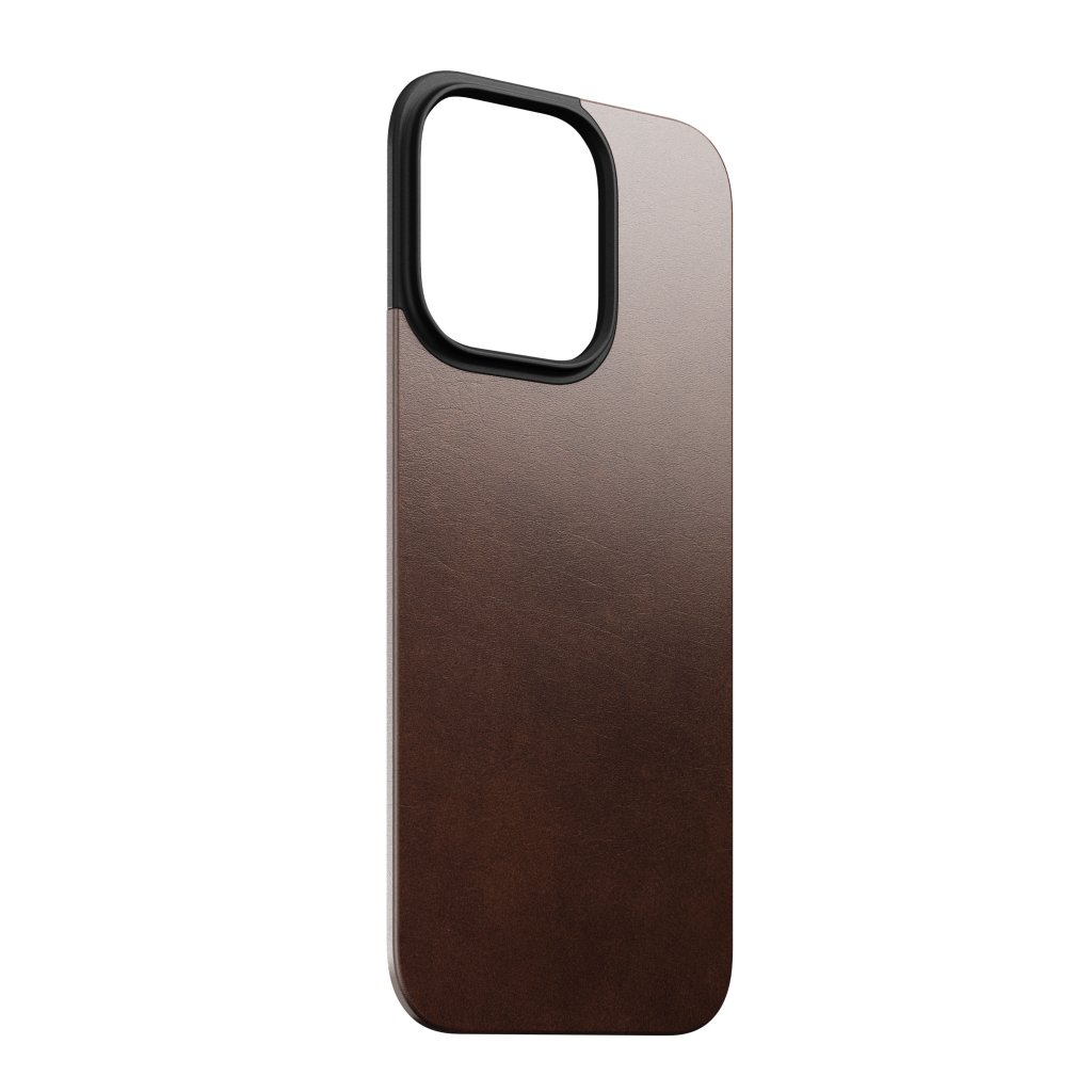 Nomad Magnetic Horween Leather Back iPhone 16 Pro, Rustic Brown