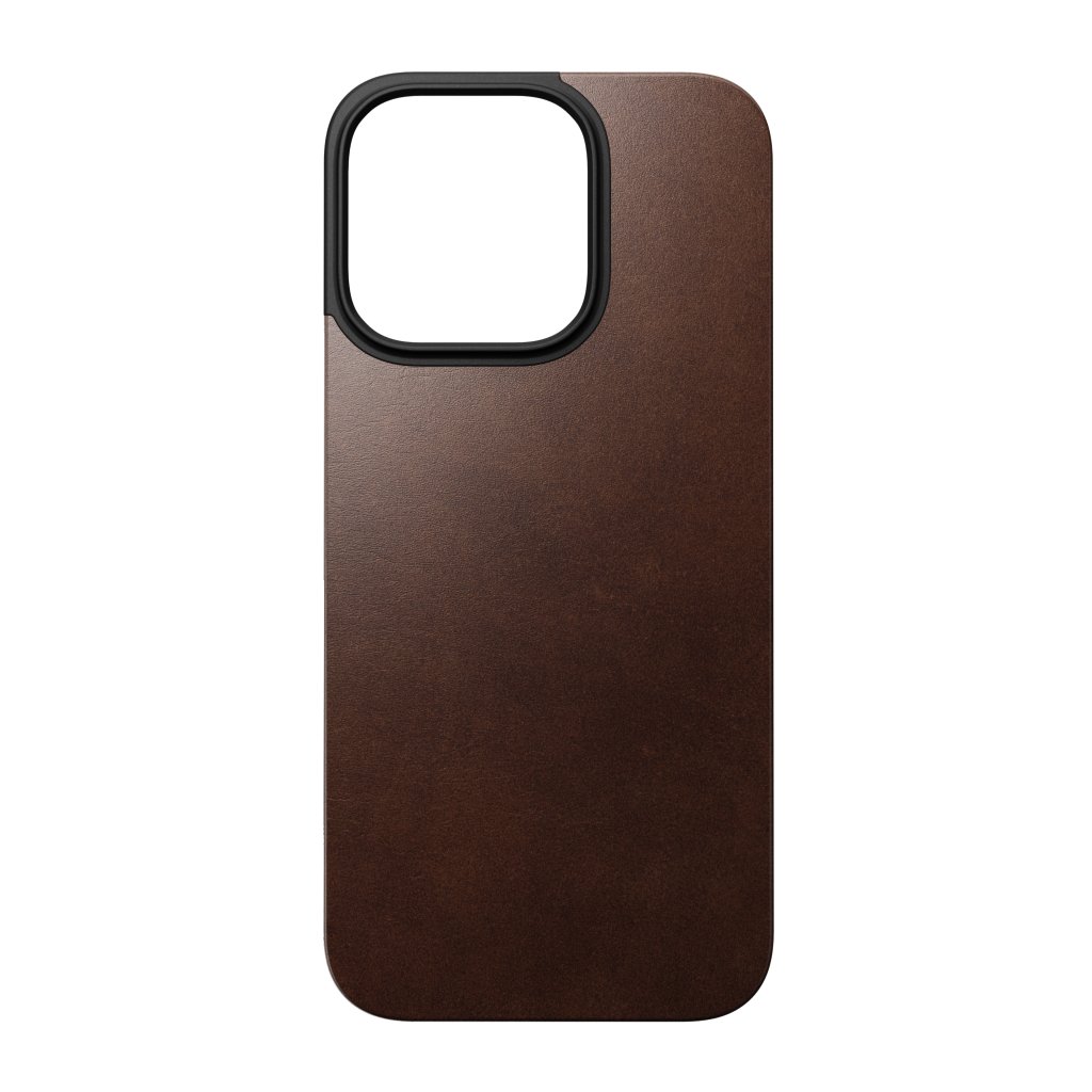 Nomad Magnetic Horween Leather Back iPhone 16 Pro, Rustic Brown