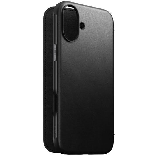 Nomad Modern Nomad Leather Folio iPhone 16 Plus, Black