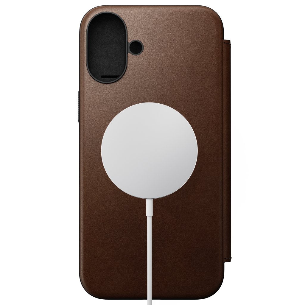 Nomad Modern Nomad Leather Folio iPhone 16 Plus, Brown