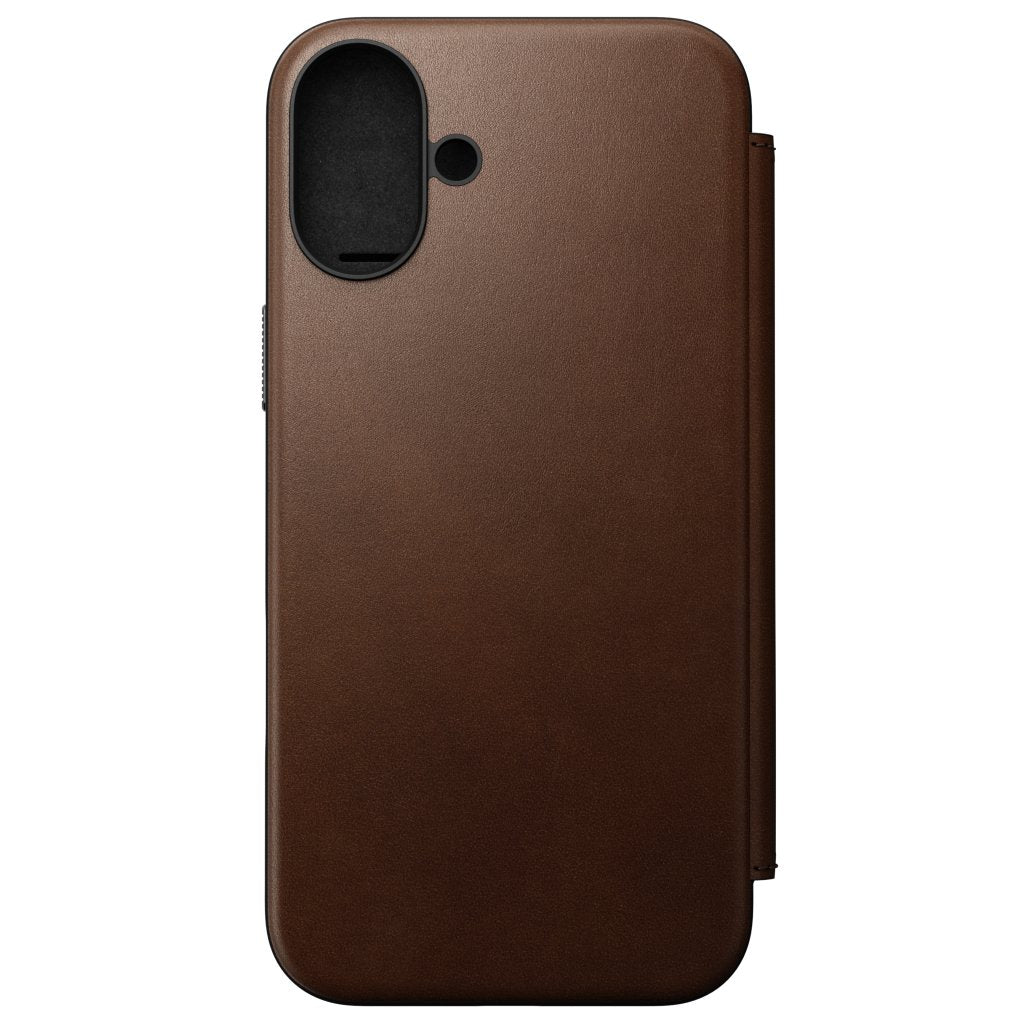 Nomad Modern Nomad Leather Folio iPhone 16 Plus, Brown