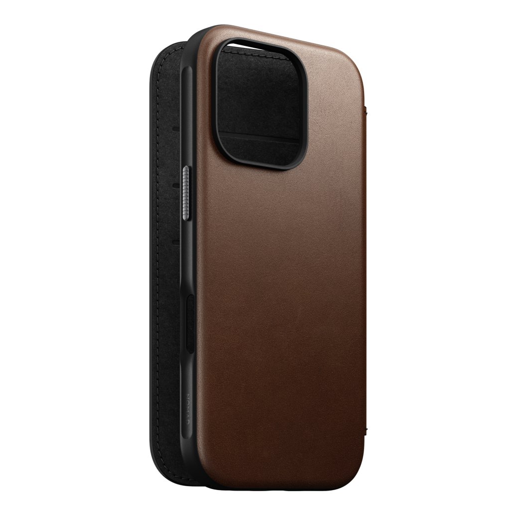 Nomad Modern Nomad Leather Folio iPhone 16 Pro, Brown