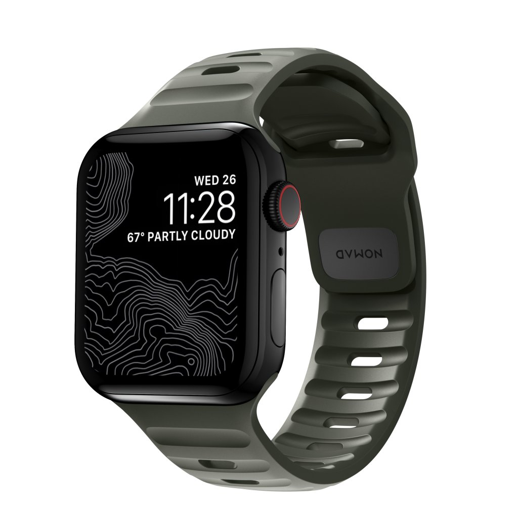 Nomad Sport Band Apple Watch 44/45/49mm, Ash Green