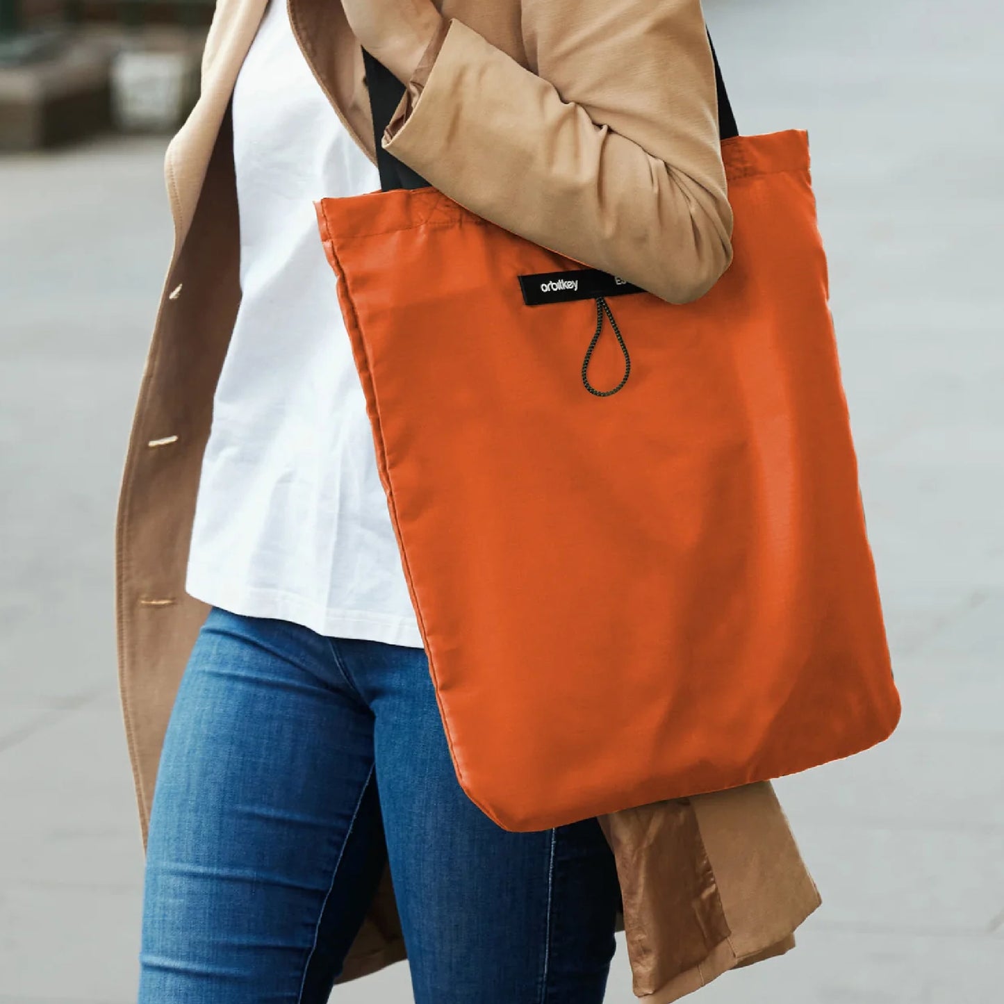 Orbitkey Foldable Tote Bag Limited Edition, Tangerine