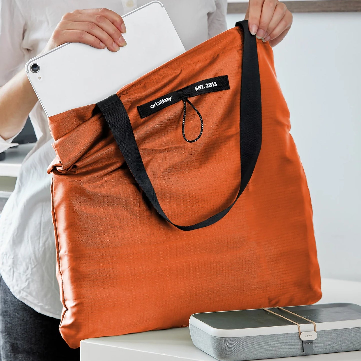 Orbitkey Foldable Tote Bag Limited Edition, Tangerine