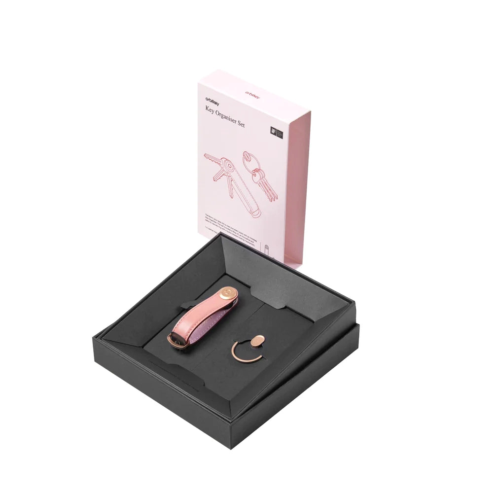 Orbitkey Key Organiser Set - Leather Cotton Candy + Ring v2