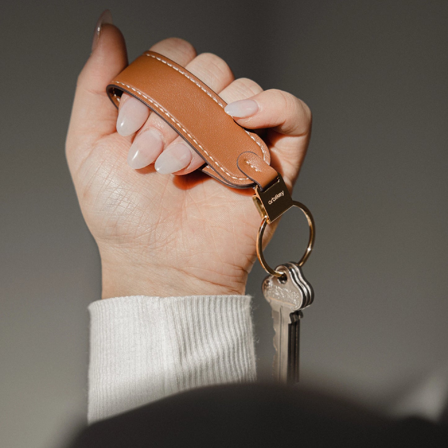 Orbitkey Loop Keychain Leather (Caramel)