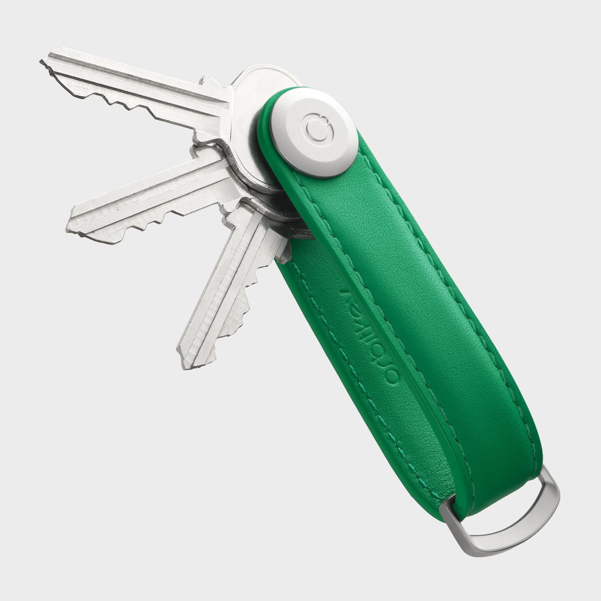 Orbitkey Key Organiser Leather, Kelly Green, detaljbilde 5
