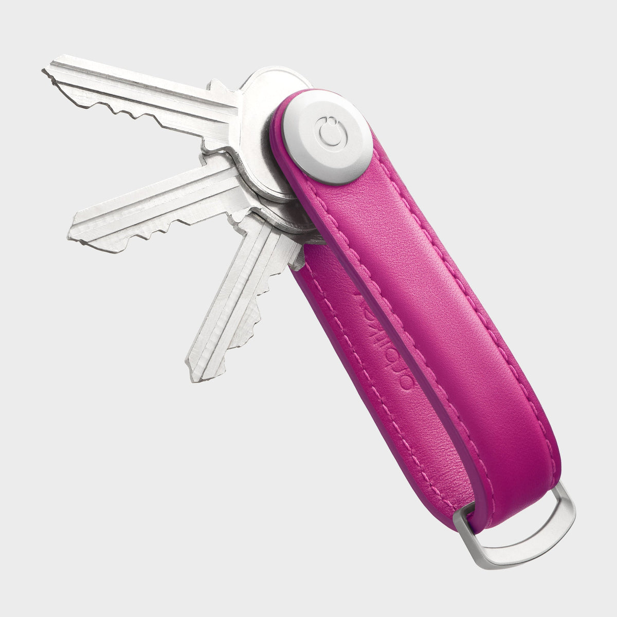 Orbitkey Key Organiser Leather, Magenta, detaljbilde 5