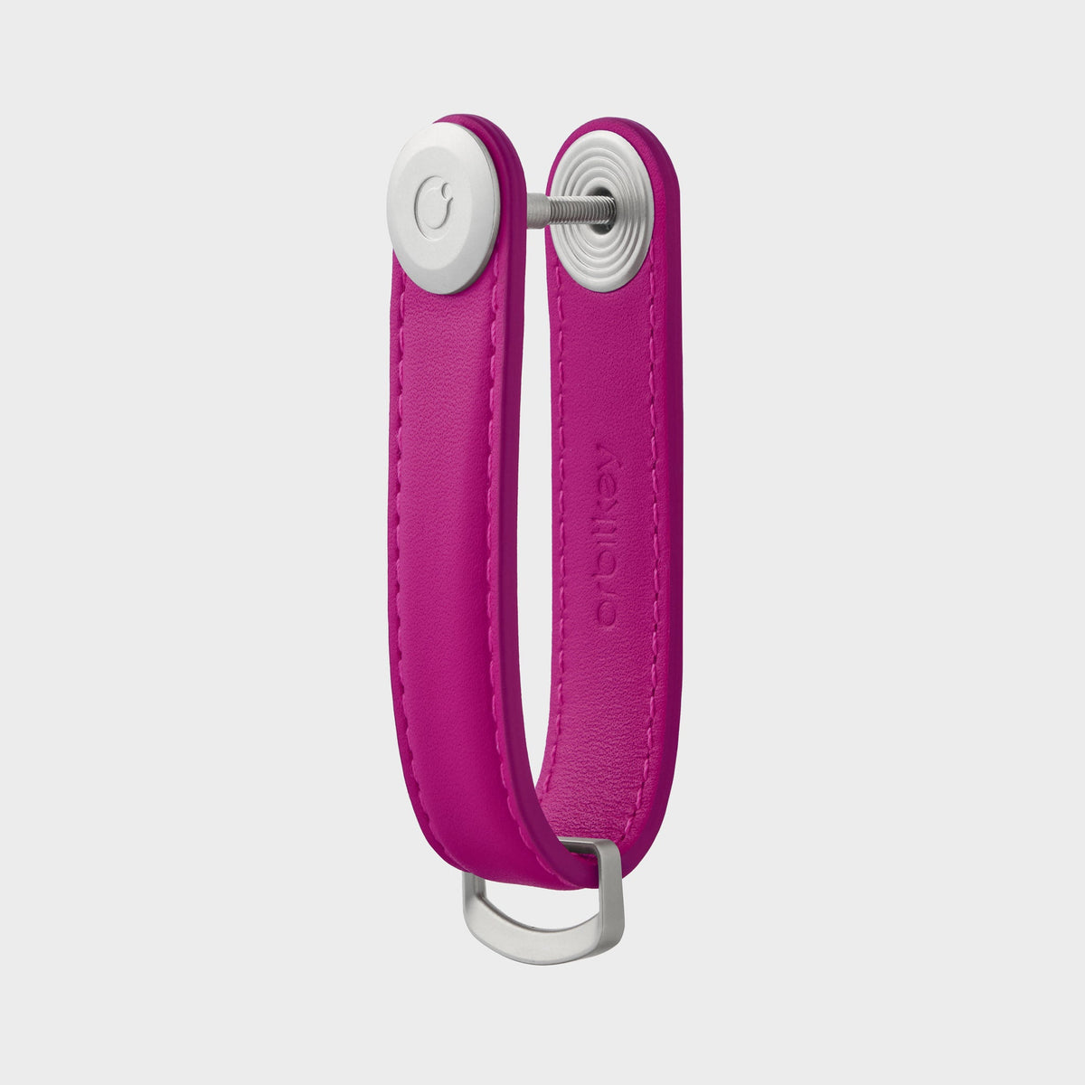 Orbitkey Key Organiser Leather, Magenta, detaljbilde 3