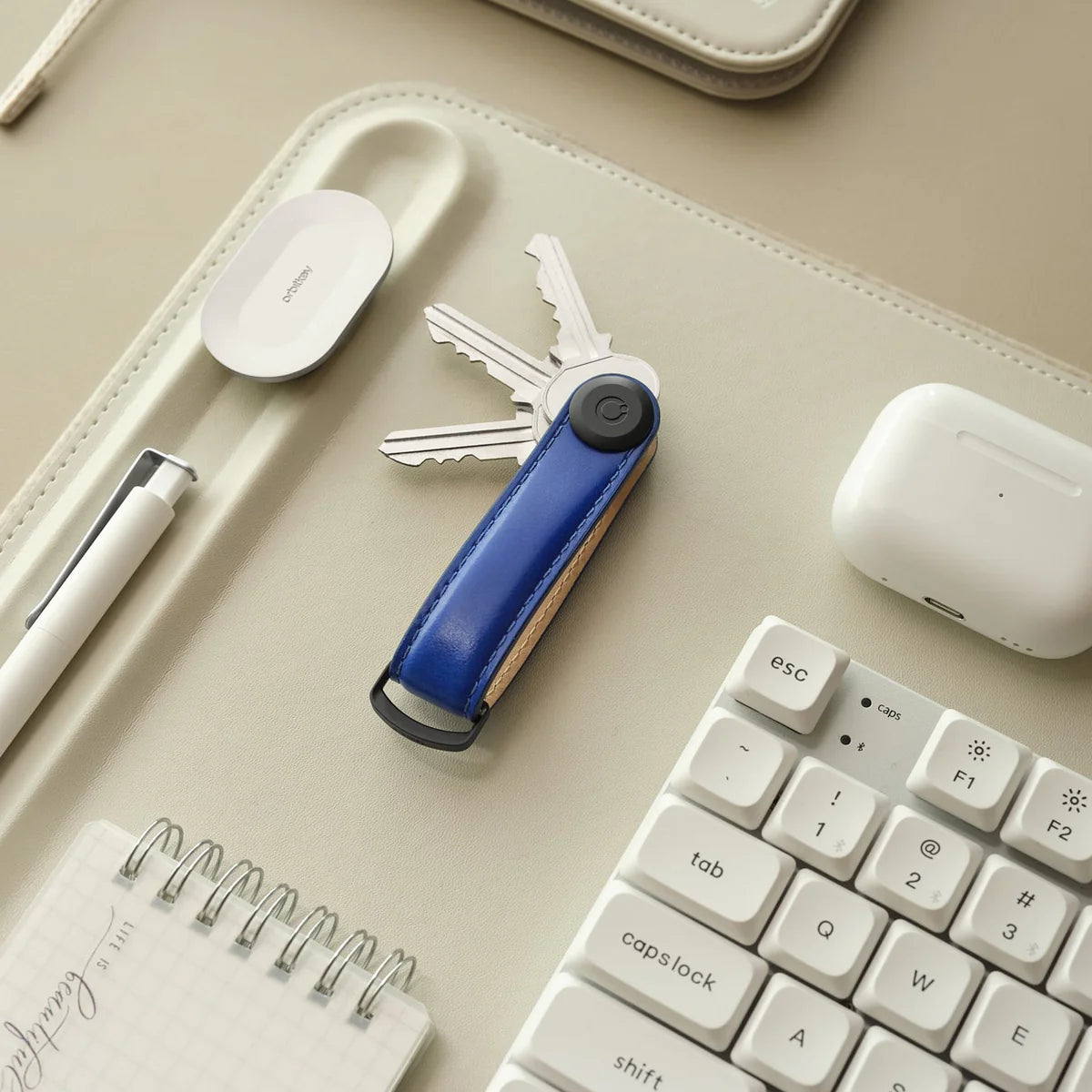 Orbitkey 2.0 Leather Key Organiser, Ultramarine
