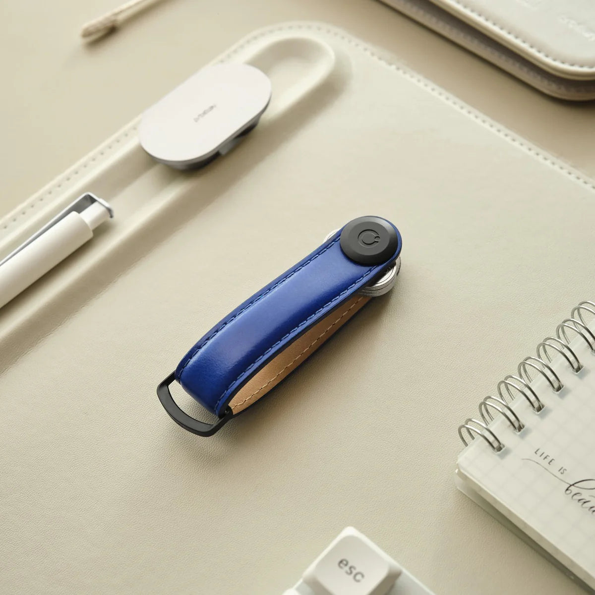 Orbitkey 2.0 Leather Key Organiser, Ultramarine