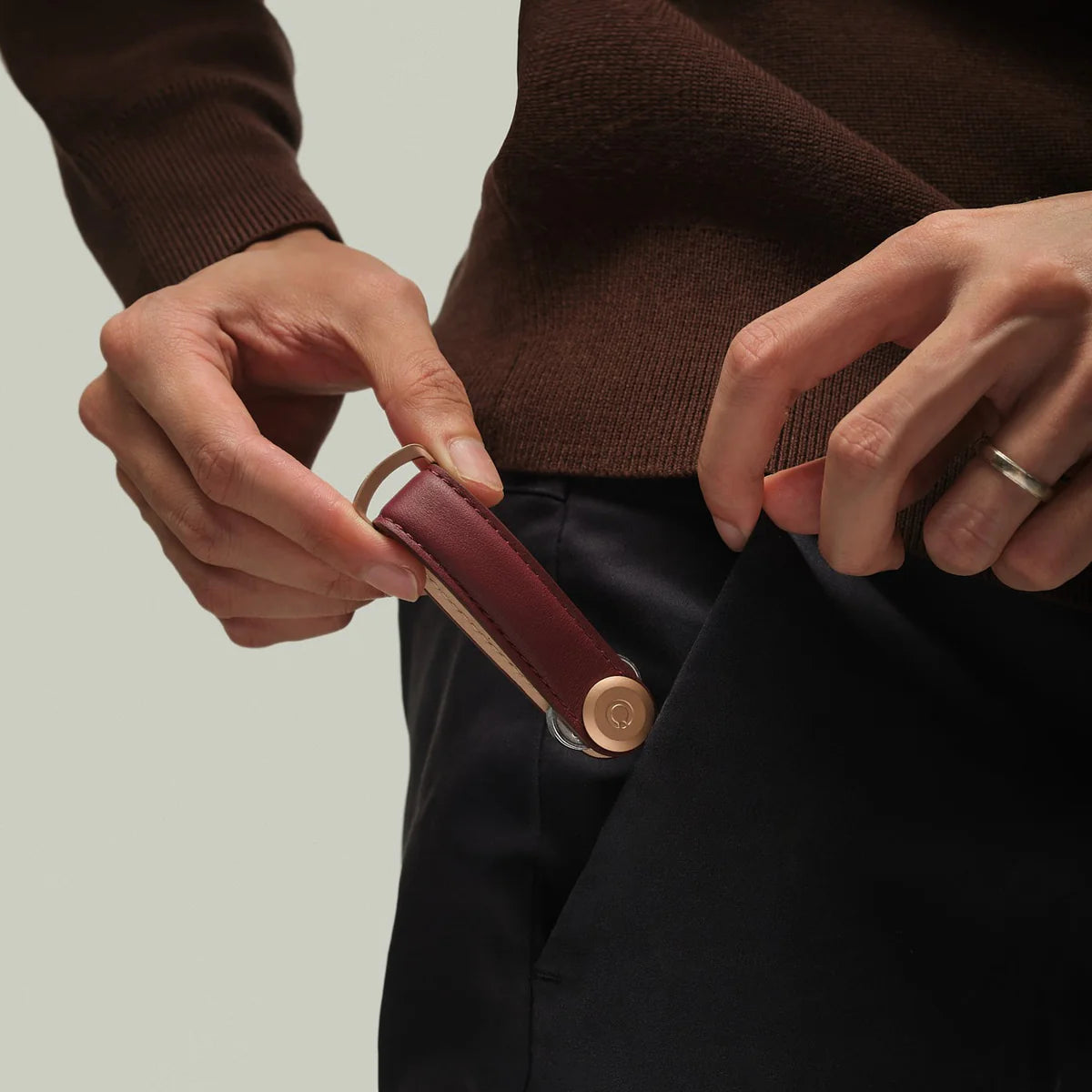 Orbitkey 2.0 Leather Key Organiser, Wine