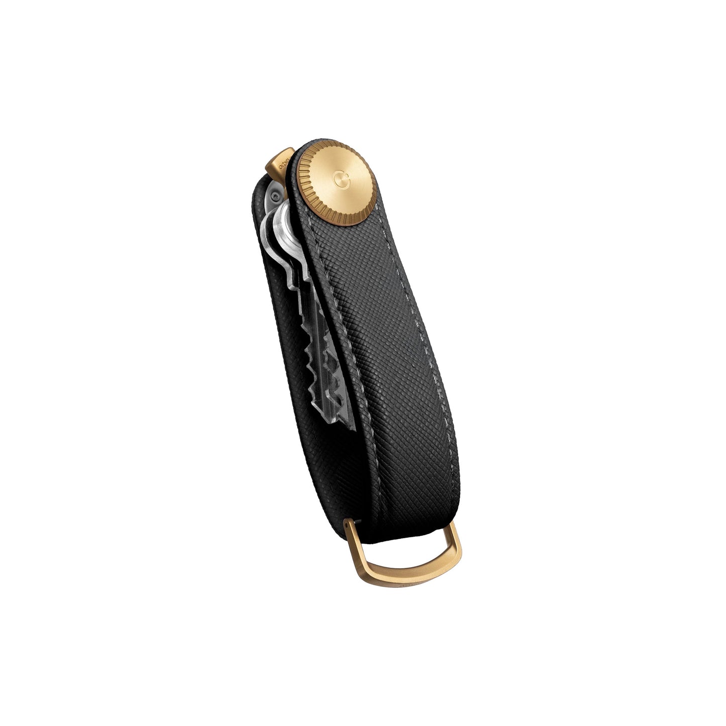 Orbitkey Key Organiser Pro Saffiano Leather, Liquorice Black