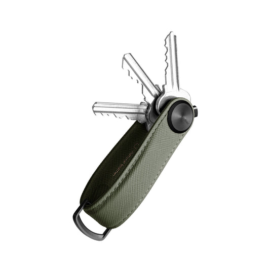 Orbitkey Key Organiser Pro Saffiano Leather, Olive