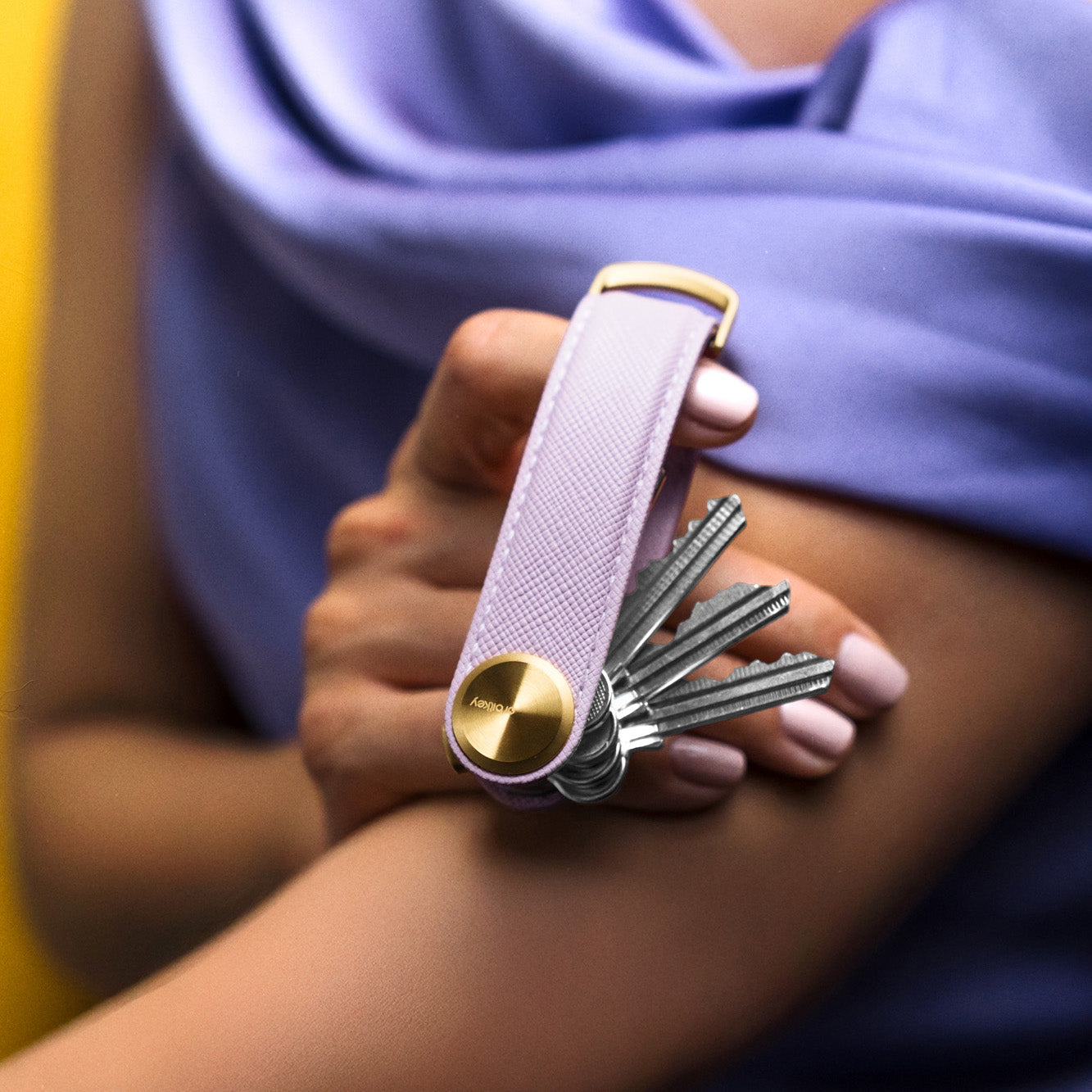 Orbitkey Key Organiser Pro Saffiano Leather, Lilac